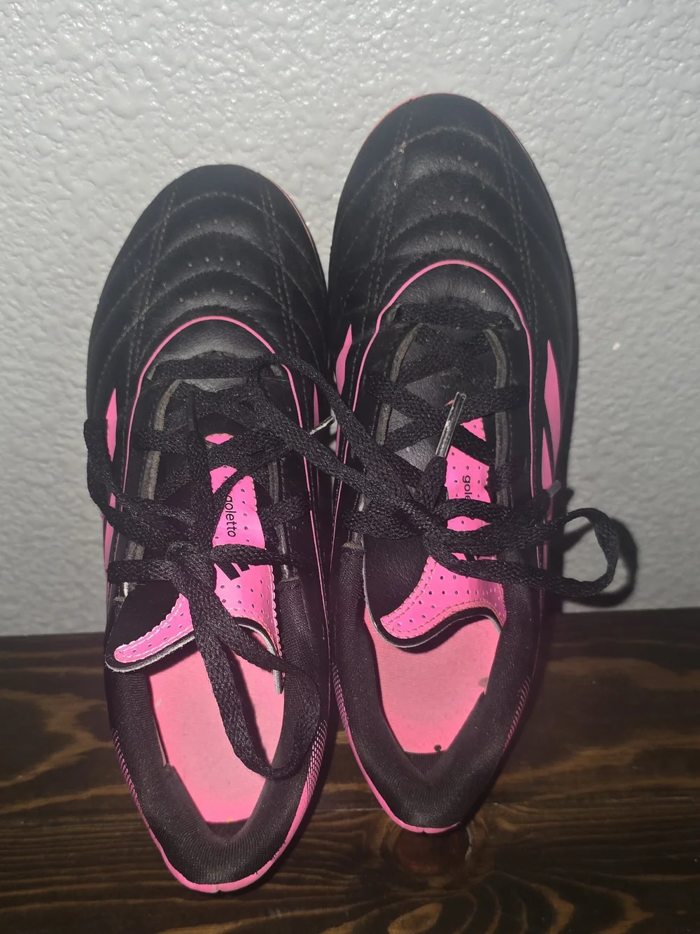 Black & Hot Pink Adidas Soccer Cleats